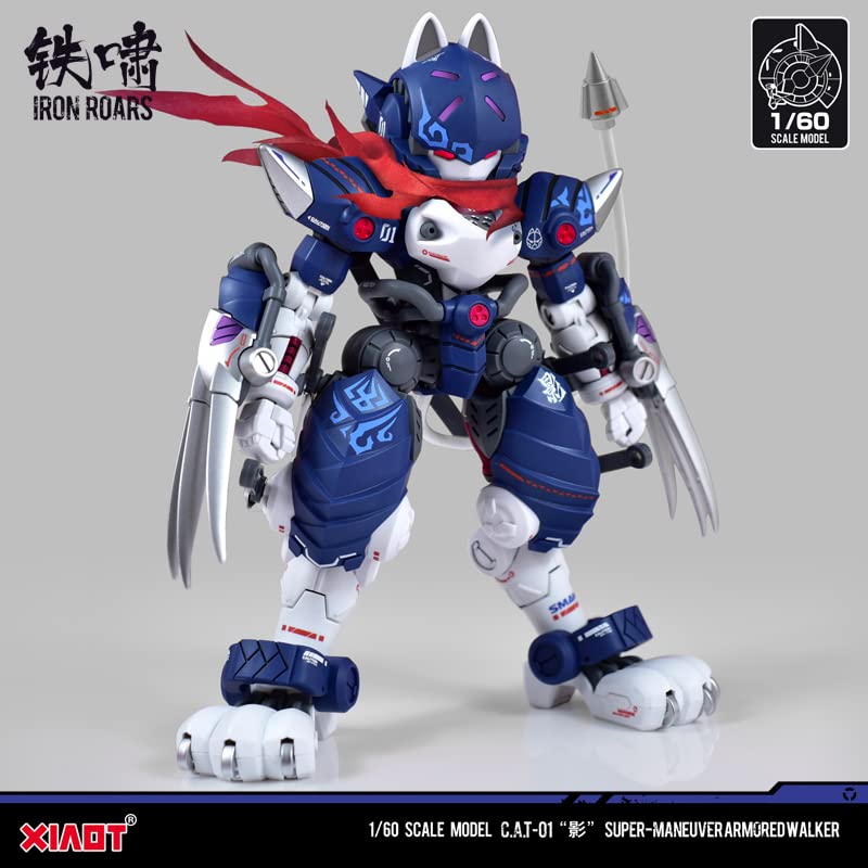 XIAOT x IRON ROARS SUPER-MANEUVER ARMORED WALKER C.A.T-01 "SHADOW" 1/60 SCALE PLASTIC MODEL KIT