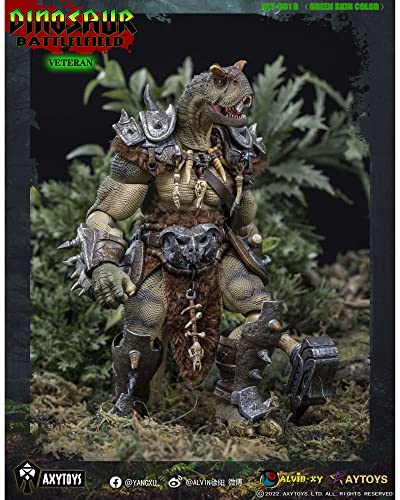 AXYTOYS "THE DINOSAUR BATTLEFIELD" AXY001B VETERAN SOLDIER (GREEN) 1/12 SCALE ACTION FIGURE