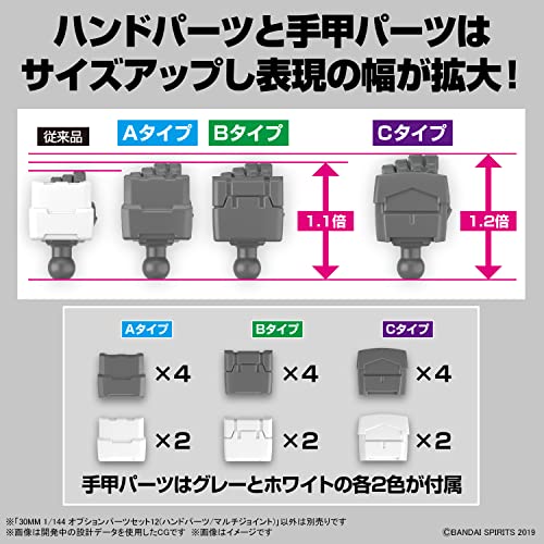 30MM 1/144 Optional Parts Set 12 (Hand Parts / Multi Joint)