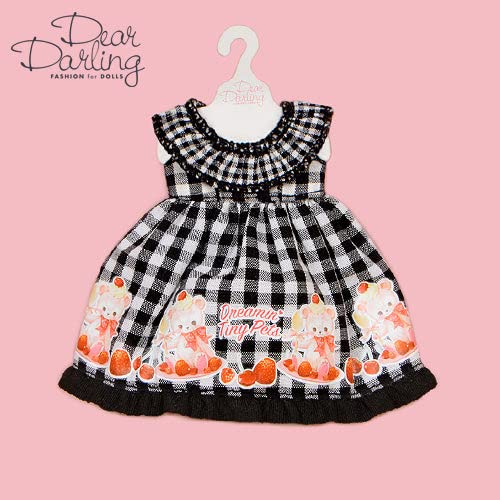 Produced by Junie Moon Dear Darling Fashion for Dolls MAKI Gingham Dress for 20cm Dolls Black