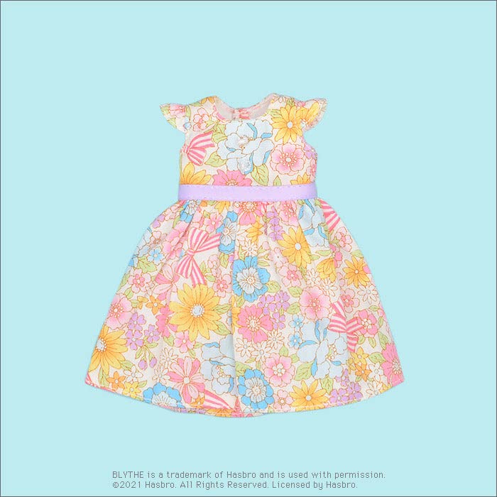 【Cross World Connections】Produced by Junie Moon Dear Darling Fashion for Dolls Fresh Flowers Dress for 22cm Dolls Pink