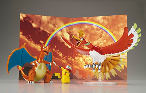 "Pokemon" PokePla Ho-Oh & Charizard & Satoshi's Pikachu Set