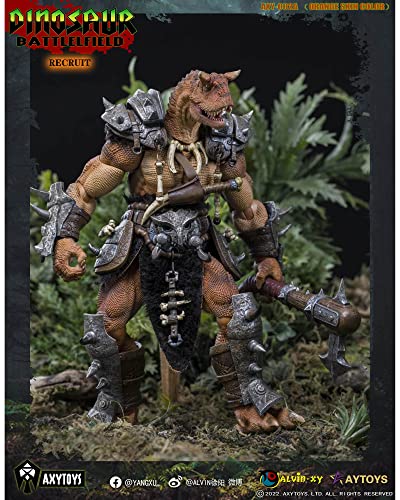 AXYTOYS "THE DINOSAUR BATTLEFIELD" AXY002A ROOKIE SOLDIER (ORANGE) 1/12 SCALE ACTION FIGURE