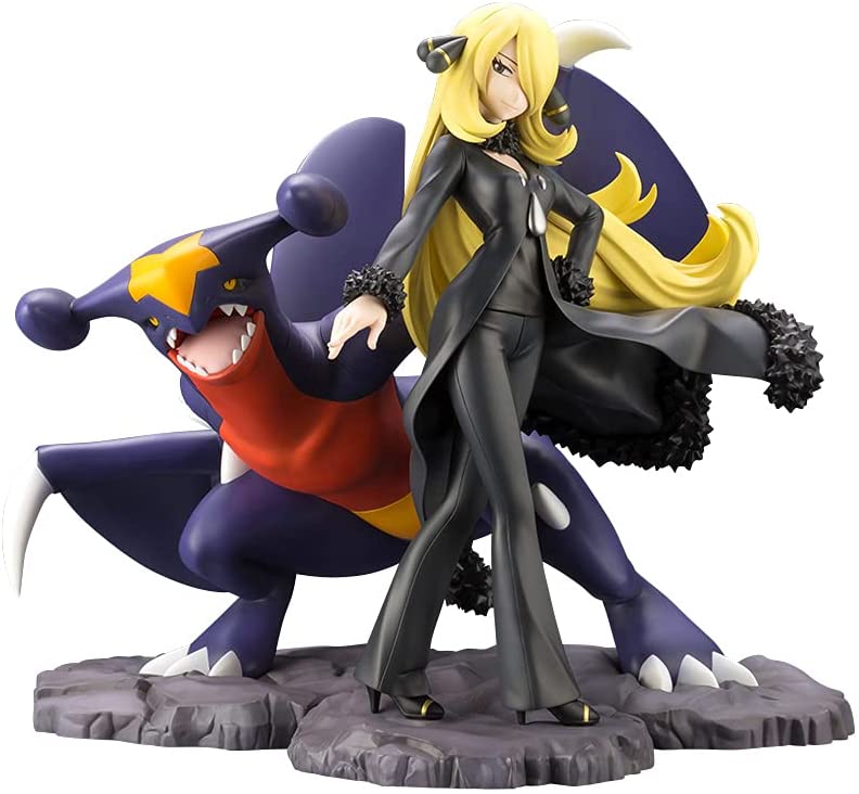 "Serie Pokemon / Monstruos de bolsillo" Artfx J Cynthia / Shirona con Garchomp / Gaburias (Kotobukiya)