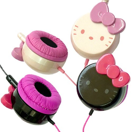 "HELLO KITTY" Wire Headphone (White x Pink) SAN-41WHPK