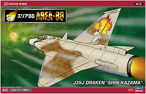 J35J Draken (SHIN KAZAMA) - 1/48 Scala - Lavori creatore, Area 88 - Hasegawa
