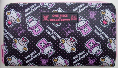 "One Piece X Hello Kitty" Round Wallet Black OPKT-21