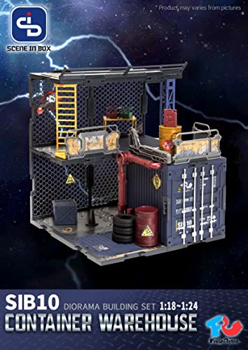 FRESH RETRO 1/24 SCALE DIORAMA BUILDING SET SIB10 CONTAINER WAREHOUSE