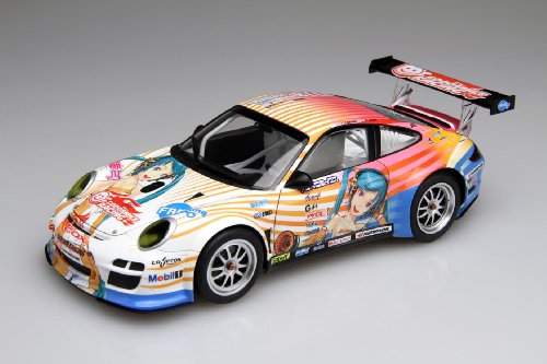 Hatsune Miku 2010 Hatsune Miku God smile Racing Porsche 911 gt3 R (Porsche 997 gt3 R - 5th round (SUGO) - 1 / 24 Scale - itasha God smile Racing - Fujimi