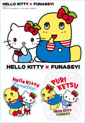 Hello Kitty x Funassyi Diecut Sticker Kitty Like