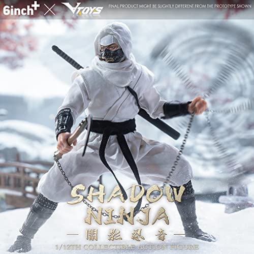VTOYS x 6INCH SN003 SHADOW NINJA (WHITE) 1/12 SCALE ACTION FIGURE