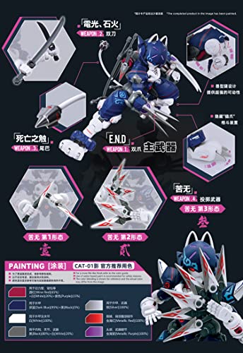 XIAOT x IRON ROARS SUPER-MANEUVER ARMORED WALKER C.A.T-01 "SHADOW" 1/60 SCALE PLASTIC MODEL KIT