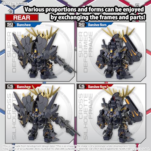 SD Gundam Cross Silhouette "Mobile Suit Gundam Unicorn" Unicorn Gundam 2 Banshee & Banshee Norn Parts Set
