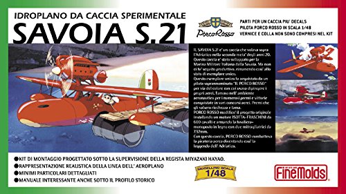 Porco Rosso Savoia S.21 - 1/48 escala - Kurenai no Buta - Moldes finas