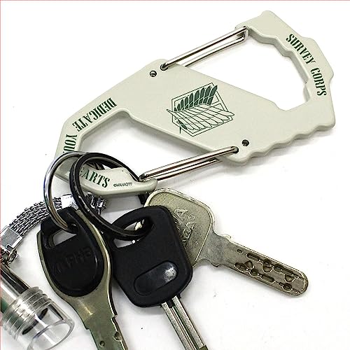 "Attack on Titan" Survey Corps Carabiner S Type White