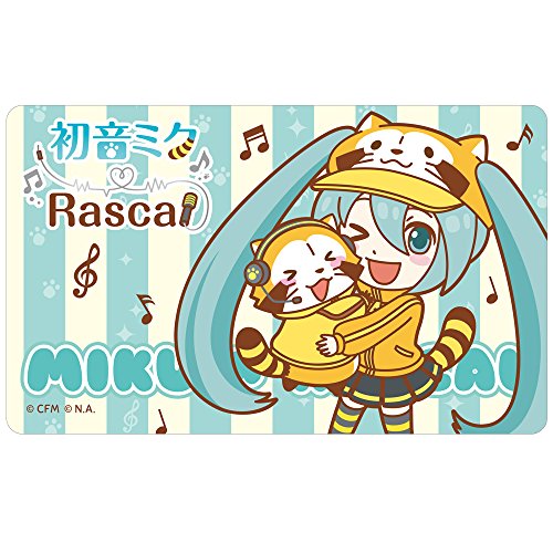 Hatsune Miku x "Rascal the Raccoon" 2018 Luminous IC Card Sticker Ver. 1