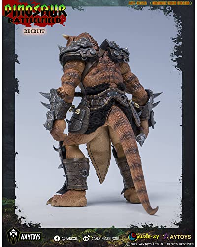 AXYTOYS "THE DINOSAUR BATTLEFIELD" AXY002A ROOKIE SOLDIER (ORANGE) 1/12 SCALE ACTION FIGURE