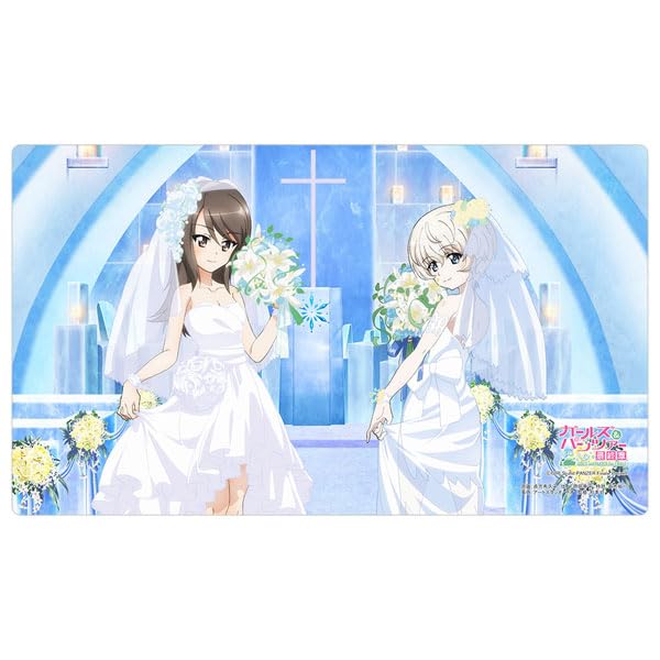 "GIRLS und PANZER das Finale" Original Illustration Rubber Mat Mika & Youko / Wedding