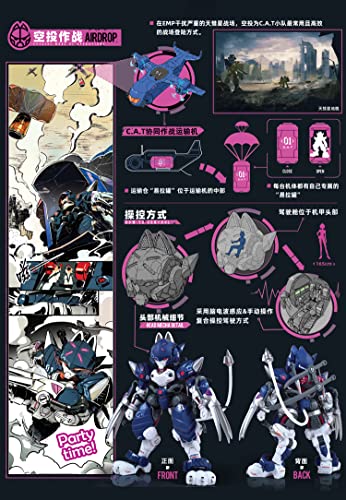 XIAOT x IRON ROARS SUPER-MANEUVER ARMORED WALKER C.A.T-01 "SHADOW" 1/60 SCALE PLASTIC MODEL KIT