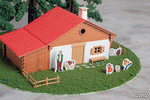 "Heidi, Girl of the Alps" Anitecture 06 1/150 Scale Paper Kit Heidi's House (Alm Mountain Lodge)