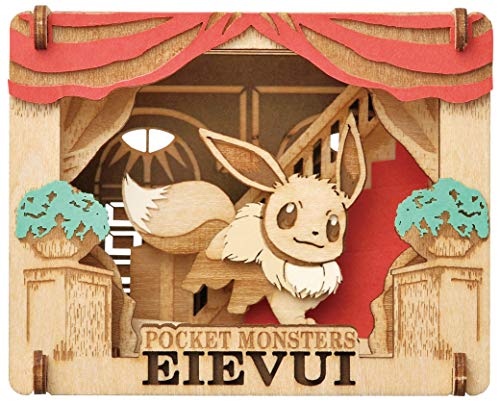 "Pokemon" Paper Theater -Wood Style- Eevee to Issho