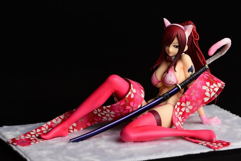 "Fairy Tail" Erza Scarlet Sakura Cat Gravure Style