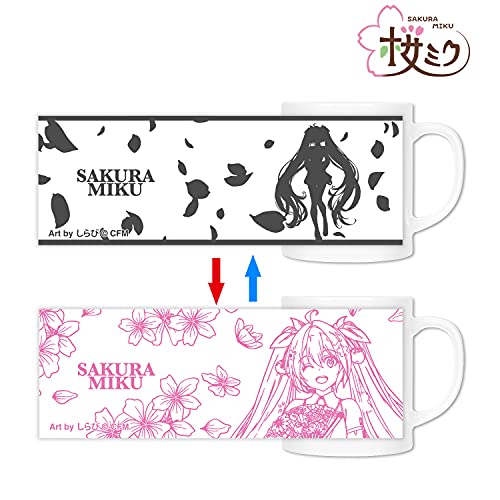 "Hatsune Miku" Sakura Miku Original Illustration Sakura Miku Art by Shirabii Changing Mug