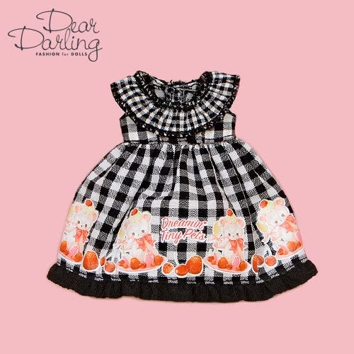 【Cross World Connections】Produced by Junie Moon Dear Darling Fashion for Dolls MAKI Gingham Dress for 20cm Dolls Black