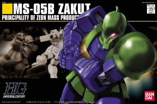 MS - 05b ZAKU I - 1 / 144 Scale - hguc (# 064) Kidou Senshi Gundam - bendai