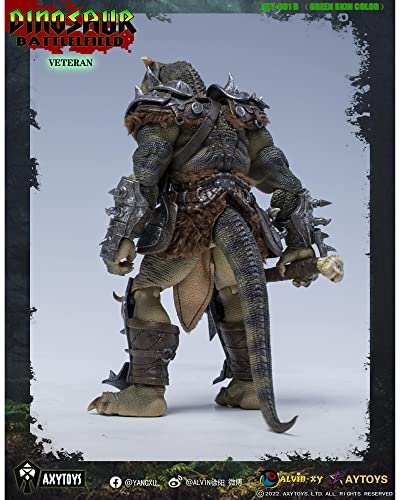 AXYTOYS "THE DINOSAUR BATTLEFIELD" AXY001B VETERAN SOLDIER (GREEN) 1/12 SCALE ACTION FIGURE