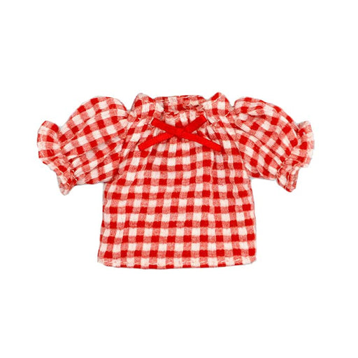 【Cross World Connections】Produced by Junie Moon Dear Darling Fashion for Dolls Gingham Cutsew (22cm Doll Size) Red