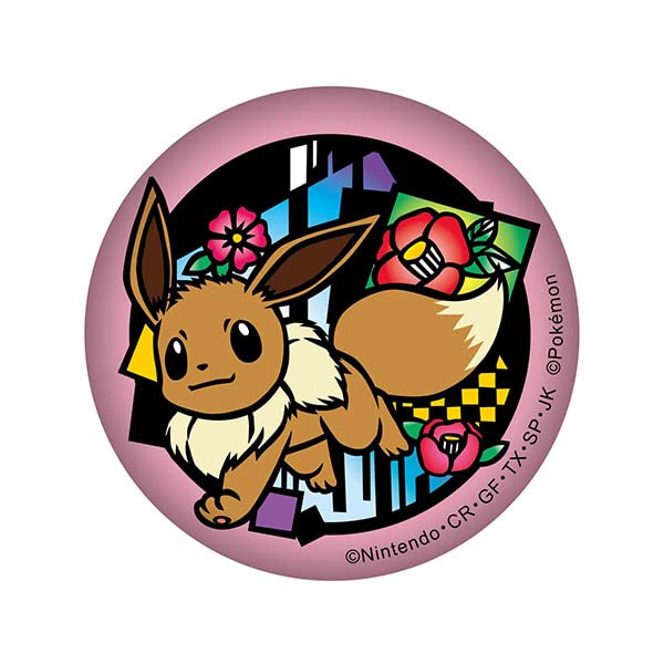 "Pokemon" Kirie Series Japanese Paper Can Badge Eevee B