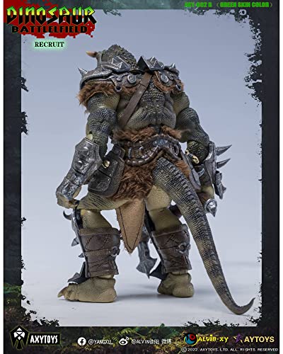 AXYTOYS "THE DINOSAUR BATTLEFIELD" AXY002B ROOKIE SOLDIER (GREEN) 1/12 SCALE ACTION FIGURE