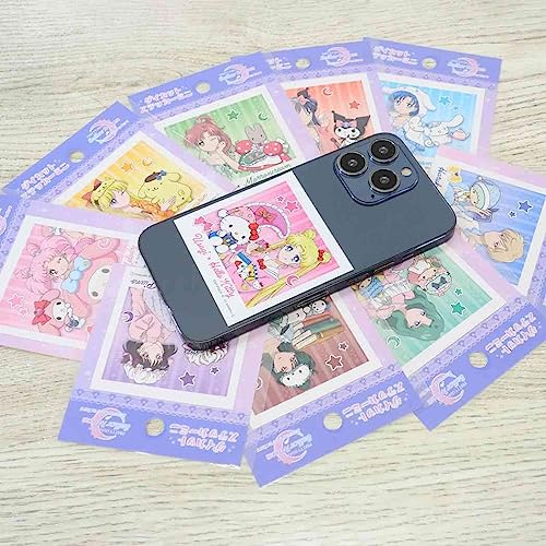 "Pretty Guardian Sailor Moon" Series x Sanrio Characters Die-cut Sticker Mini Tomoe Hotaru x My Sweet Piano