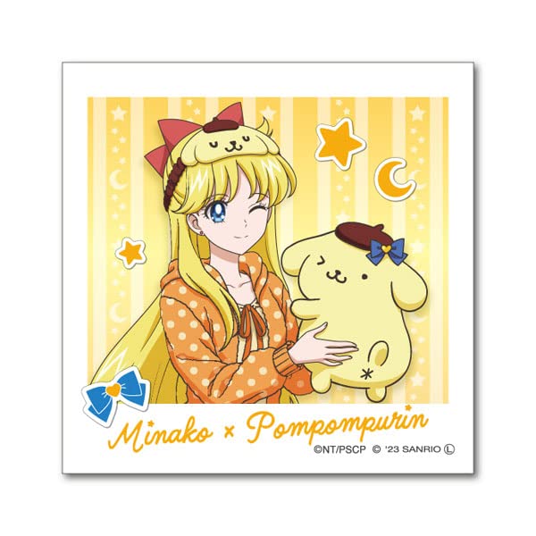 "Pretty Guardian Sailor Moon" Series x Sanrio Characters Die-cut Sticker Mini Aino Minako x Pom Pom Purin
