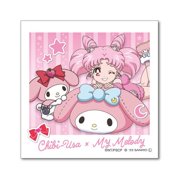 "Pretty Guardian Sailor Moon" Series x Sanrio Characters Die-cut Sticker Mini Chibiusa x My Melody