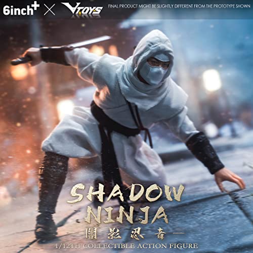 VTOYS x 6INCH SN003 SHADOW NINJA (WHITE) 1/12 SCALE ACTION FIGURE