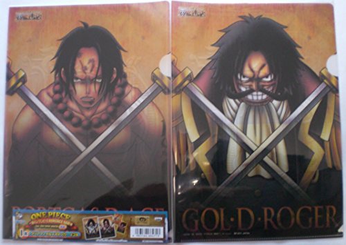 Ichiban Kuji One Piece Ace & Gol D. Roger Sticker & Clear File Set