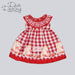 【Cross World Connections】Produced by Junie Moon Dear Darling Fashion for Dolls MAKI Gingham Dress for 20cm Dolls Red