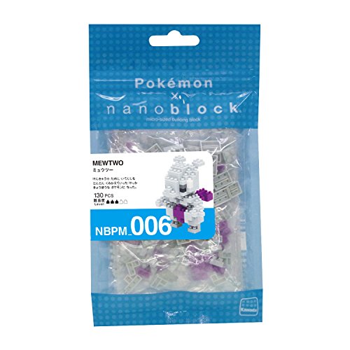 Mewtwo Mini Colección Serie Nanoblock (NBPM_006), Monstruos De Bolsillo-Kawada