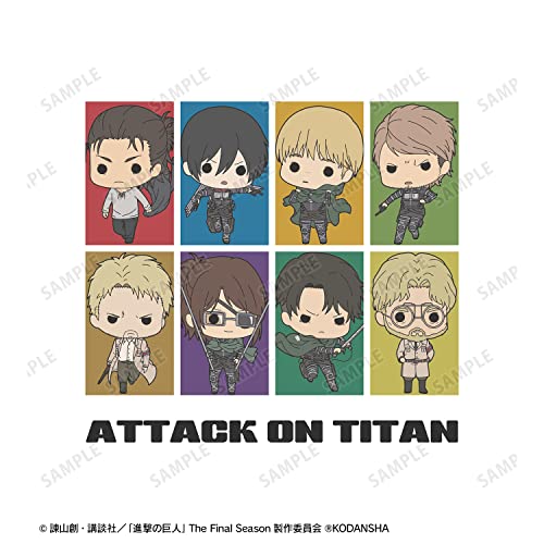 "Attack on Titan" Group TINY T-shirt (Mens XL Size)