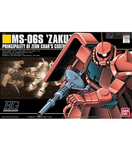 MS-06S Zaku II COMMANDER TIPO CHAR AZNABLE CUSTOM - 1/144 ESCALA - HGUC (# 032) Kidou Senshi Gundam - Bandai