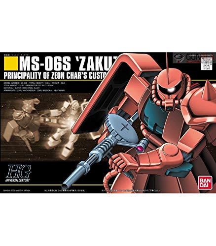 MS-06S Zaku II Commander Type Char Aznable Custom - 1/144 scale - HGUC (#032) Kidou Senshi Gundam - Bandai