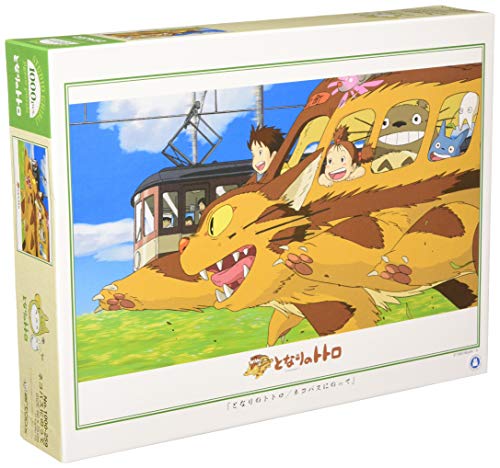 1000 piece jigsaw puzzle "My Neighbor Totoro" 50x75cm on a cat bus