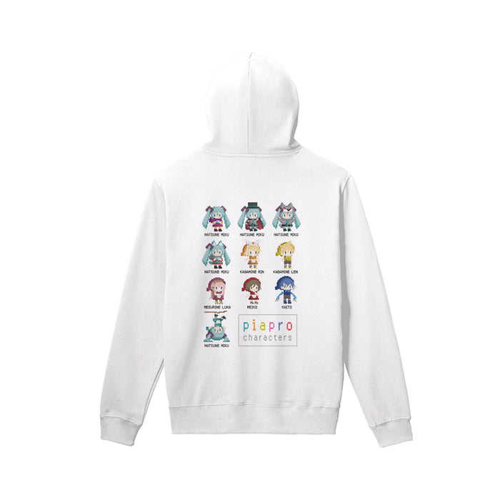 Piapro Characters Back Print Hoodie One Night Werewolf Collaboration Pixel Art Ver. (Ladies' XL Size)