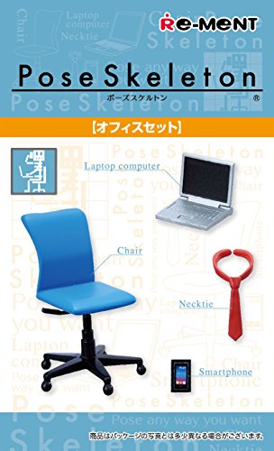 Office Set  - 1/18 scale - Pose Skeleton - Re-Ment