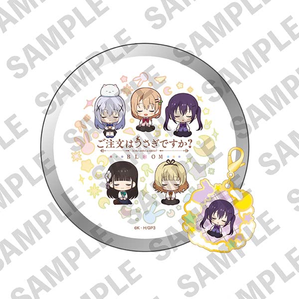 "Gochumon wa Usagi Desu ka? Bloom" Oyasumi Series Canned Cookies with Metal Charm Rize