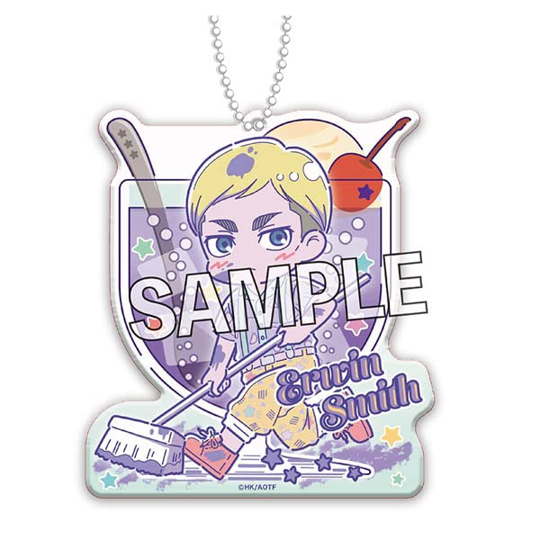 "Attack on Titan" Acrylic Key Chain Melon Pop Erwin (Patterned Shirt Ver.)