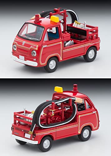 1/64 Scale Tomica Limited Vintage TLV-68c Subaru Sambar Pump Fire Engine with Figure