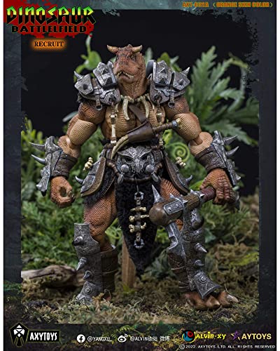 AXYTOYS "THE DINOSAUR BATTLEFIELD" AXY002A ROOKIE SOLDIER (ORANGE) 1/12 SCALE ACTION FIGURE